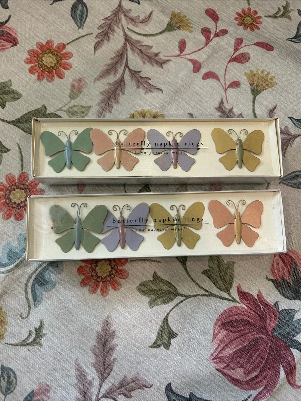 Butterfly Napkin Rings - Pastel Set of 8